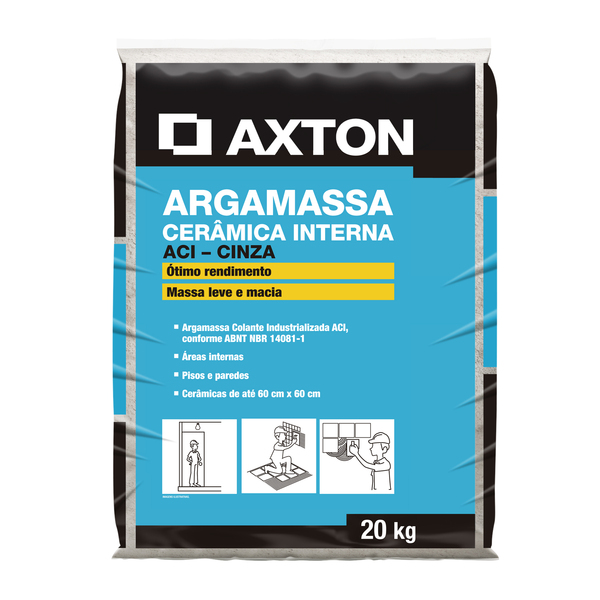 Argamassa ACI Interno 20kg Cinza Axton
